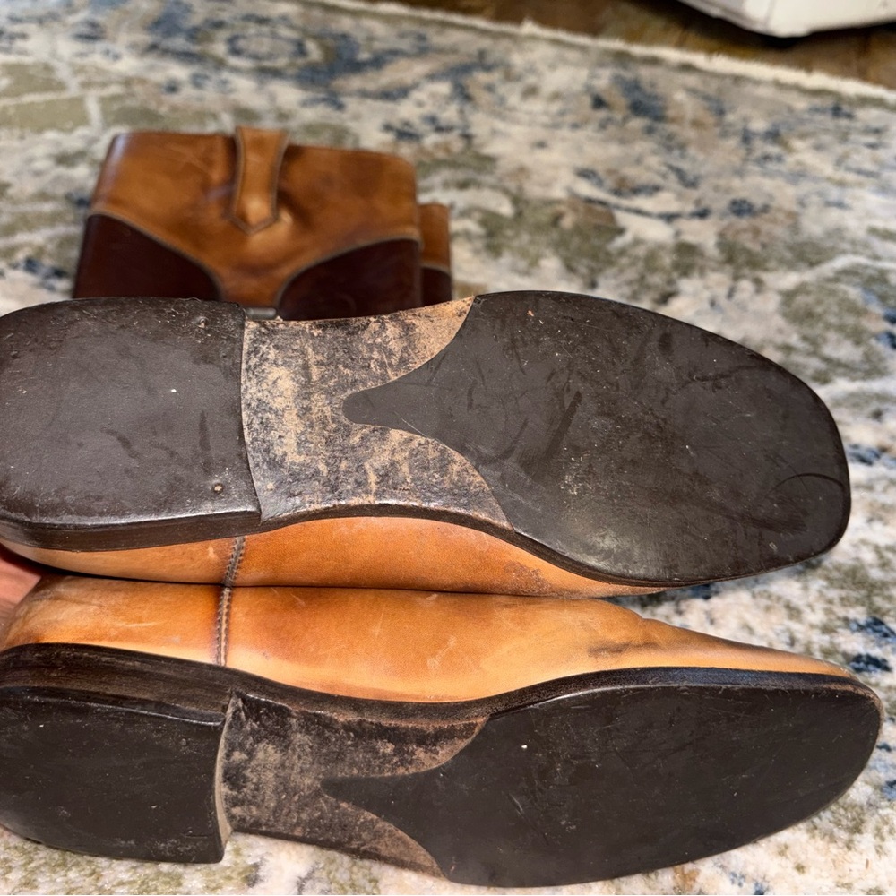 Salvatore Ferragamo Tan and Brown Over the Knee Boots